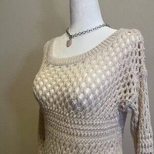 American Eagle Outfitters Cream Off-the-Shoulder Sweater 🎀